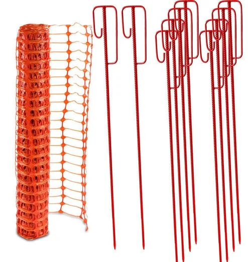 Safety Fence Set with 10 Barrier Rope Holders