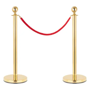 Kordelständer Gold mit roter Kordel