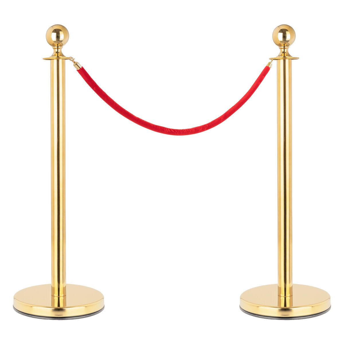 Kordelständer Gold mit roter Kordel