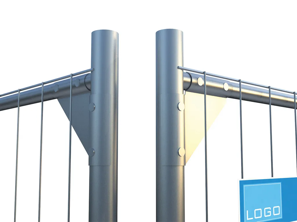 Мобільний будівельний паркан посилений